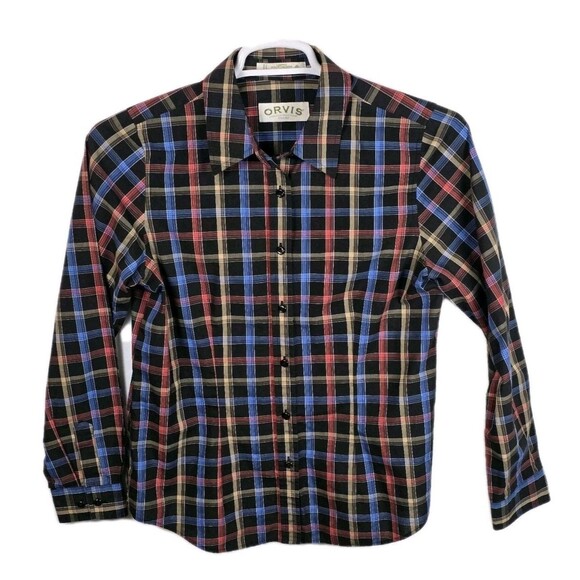 Orvis Women’s Size 10 Plaid Long Sleeve Button Up Shirt - Picture 1 of 7